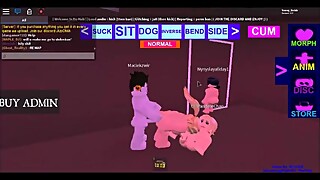 He Fucks My Tight Pussy as I lick his Girlfriend's Pussy ) (FFM) (Roblox)