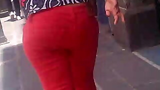 culote en  jeans red