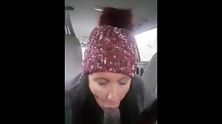 Slut wife meets BBC Bf in backseat of van